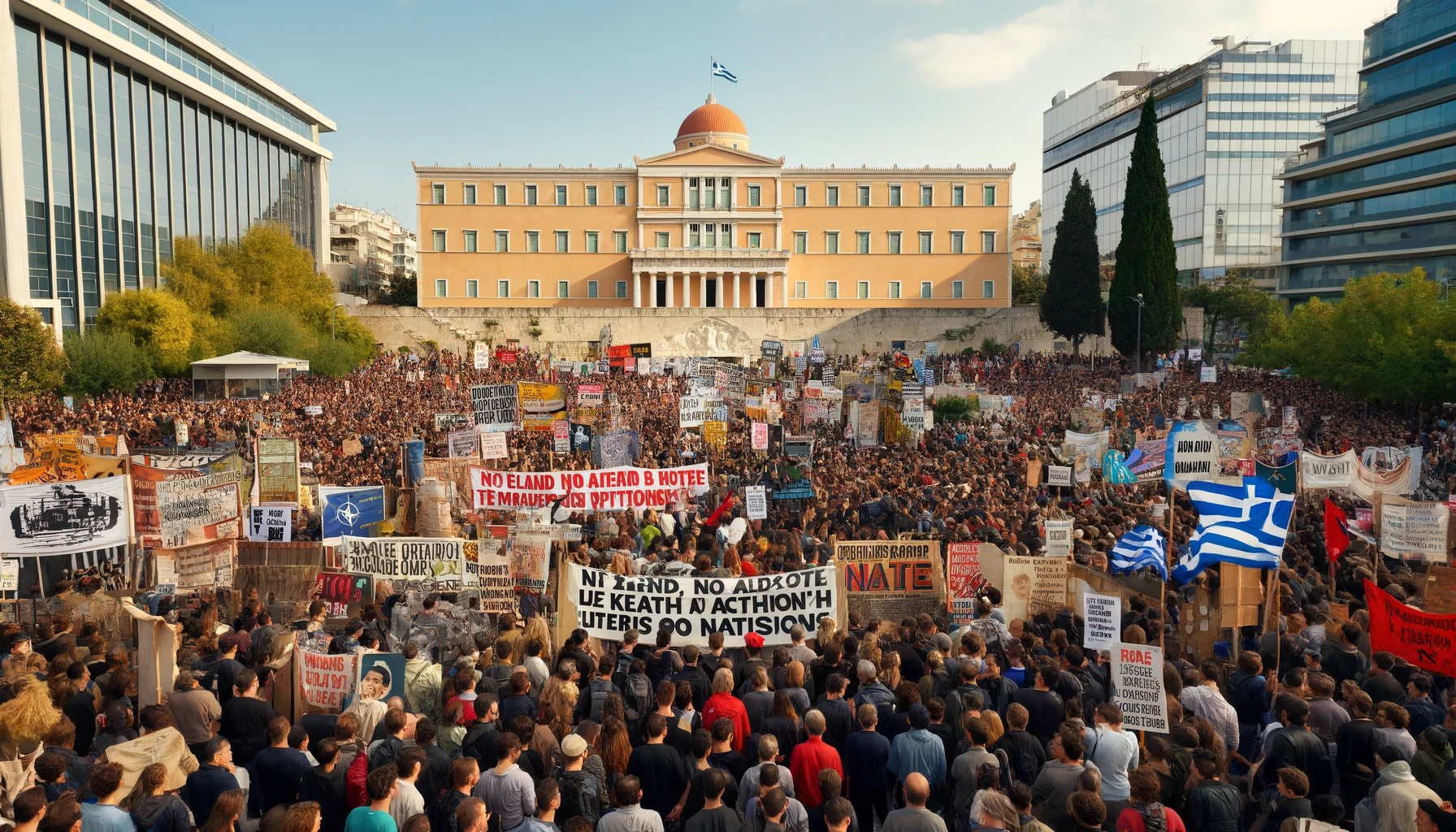 Tysiące Greków Protestuje Przeciwko Planom Militarnym USA, NATO i UE